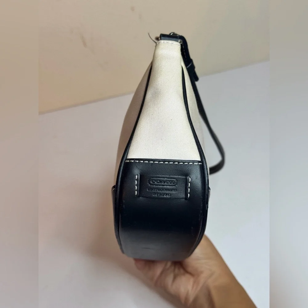Coach Y2K Hampton Demi Mini Hand Bag Shoulder Bag Canvas/Leather - Picture 3 of 13